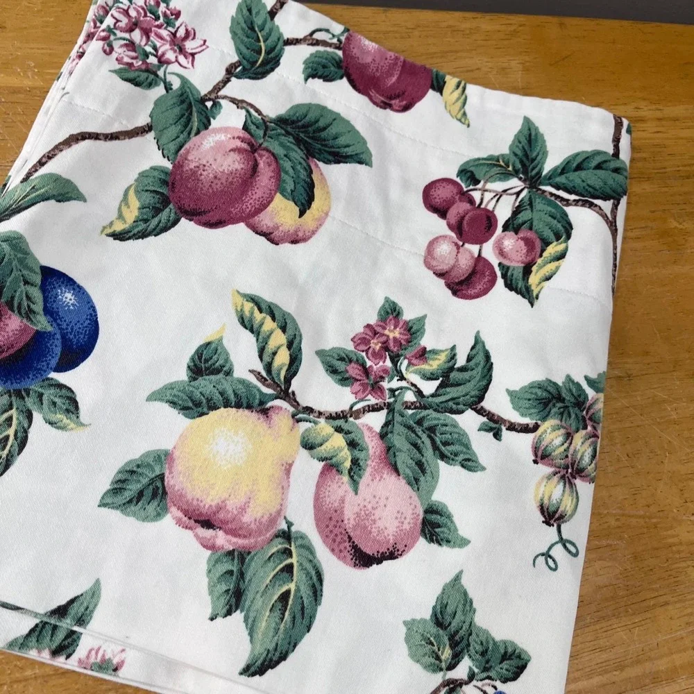 Vtg‎ Cottagecore Fruit Botanical Window Valance 50x13 Farmhouse Orchard Print